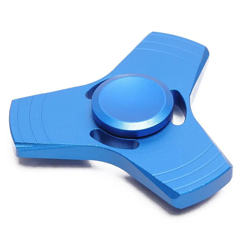 Blue metal fidget spinner