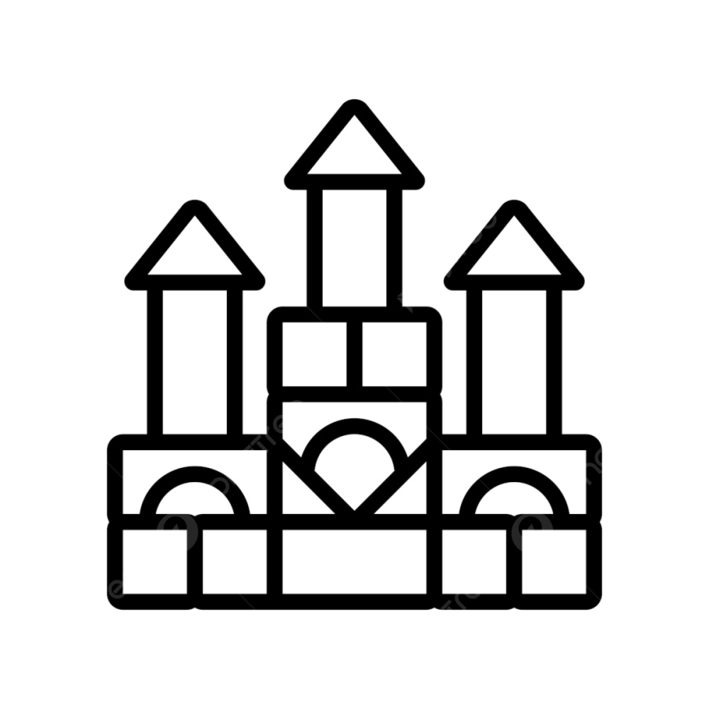 Simple building blocks clipart