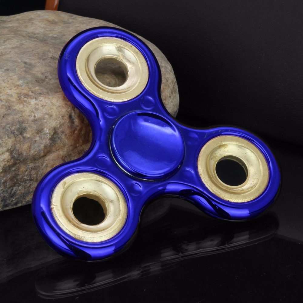 Blue fidget spinner