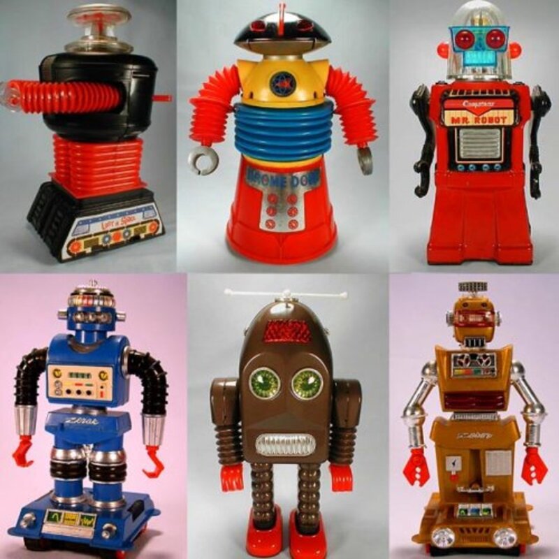 Robot toys from the 70s